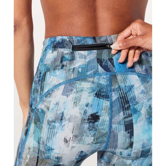 Lululemon Leggings On Pace Tight 7/8 Sun Dazed Multi Blue - Picture 4 of 16